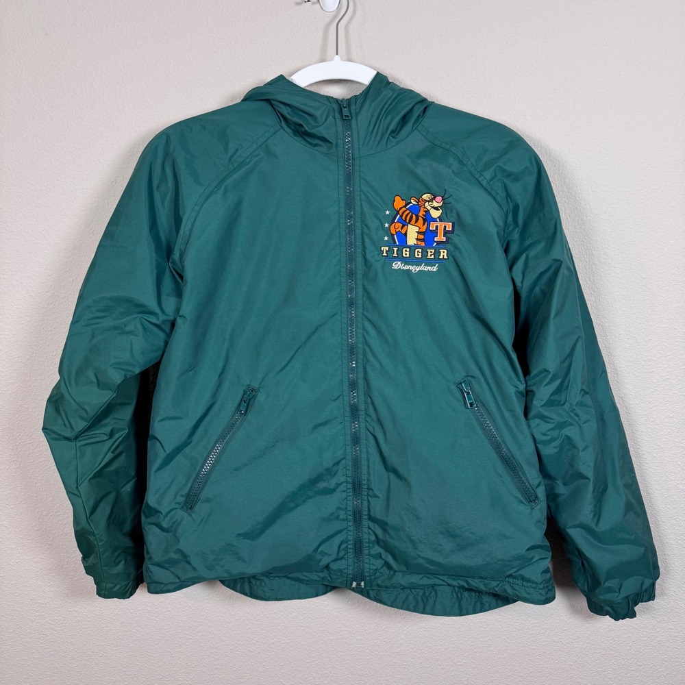 Vintage Kid's Disneyland Resort Tigger Hooded Windbreaker Jacket Lined XL